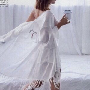 Rose satin fringe gown /pastel blue